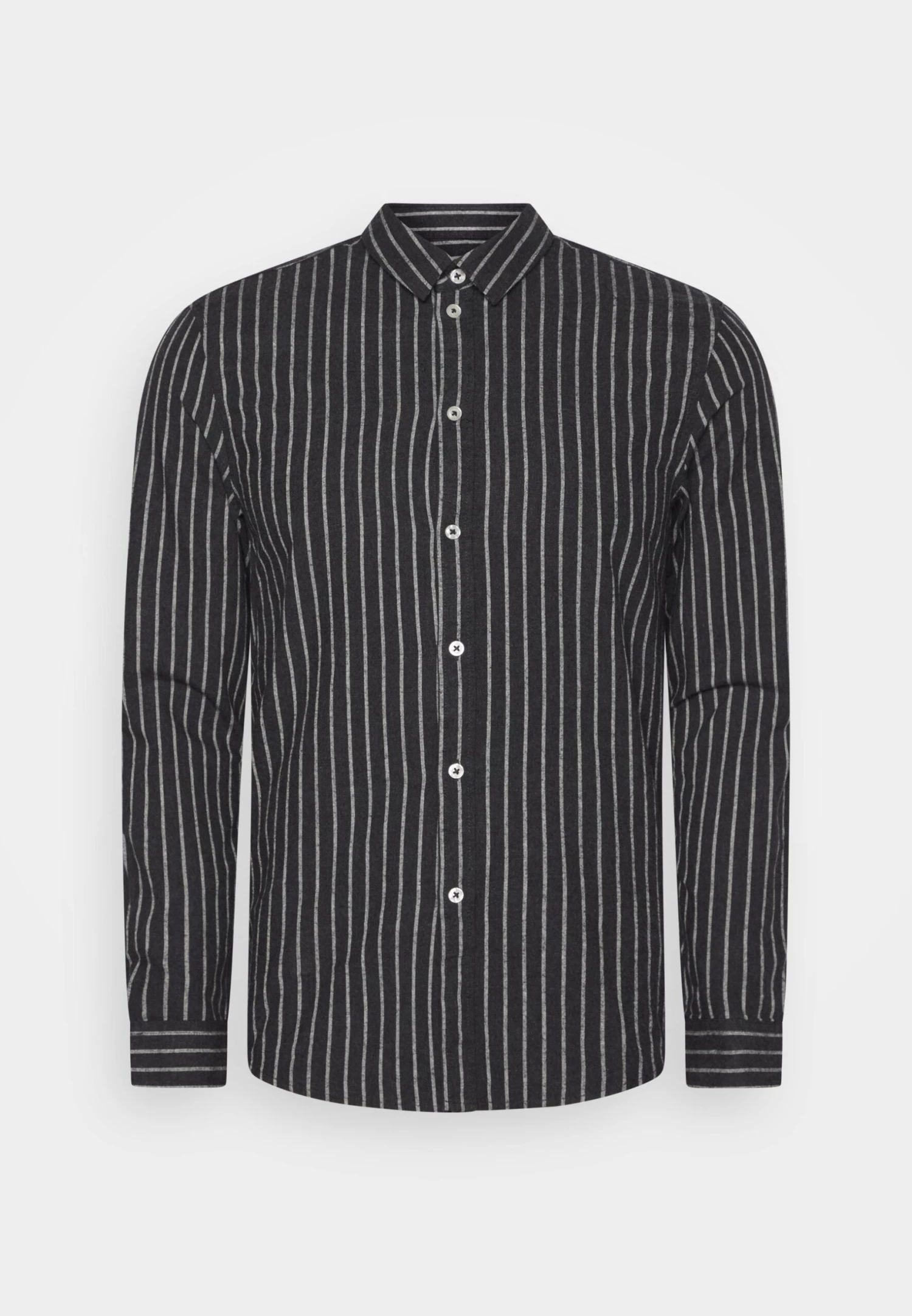 Pier One Flannel Stripes- Shirt - Dark Grey 3 Pier One Flannel Stripes- Shirt - Dark Grey