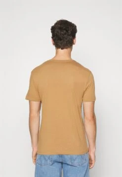 Pier One V Neck Bird Tonal 3 Pack - Basic T-Shirt - Light Brown/White/Dark Blue -Pier One c3045c4974584ce79fdad9bc9c69a5c6