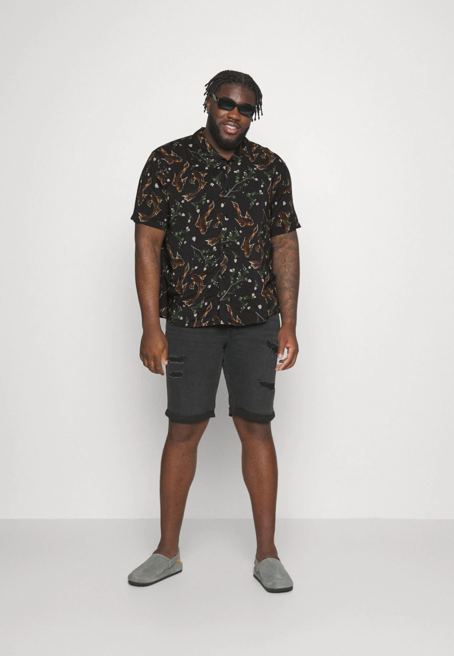 Pier One Asian Print Resort - Shirt -Black 4 Pier One Asian Print Resort - Shirt -Black - Image 2