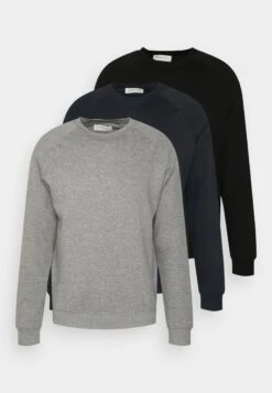 Pier One 3 Pack - Sweatshirt - Black/Mottled Grey/Dark Blue -Pier One ce816485c10541bfa9803e2388c9500d