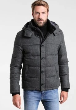 Pier One Winter Jacket - Grey Melange