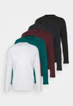 Pier One 5 Pack - Long Sleeved Top - White/Dark Blue/Black 14 Pier One 5 Pack - Long Sleeved Top - White/Dark Blue/Black -Pier One d83220e9e54d43fcb8998bbd6af96e96