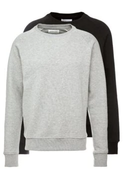 Pier One 2 Pack - Sweatshirt - Mottled Light Grey/Black -Pier One dba537e667ce4fe2aee0ab958e24e9cf