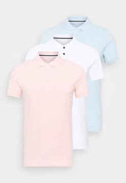 Pier One 3 Pack - Polo Shirt - White/Light Blue/Pink -Pier One e076d6446cf4456082c2304ae412145d