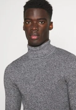 Pier One Muscle Fit Turtle - Jumper - Mottled Grey -Pier One e3c882d2274c45af8a9f7df902604a5f