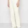 Pier One Drawcord Trousers Linen Blend - Trousers - White -Pier One f44a7ee53dcc4449912a9bbf05c1e3fe