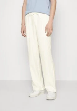 Pier One Drawcord Trousers Linen Blend - Trousers - White
