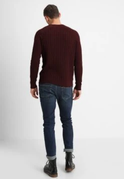 Pier One Jumper - Mottled Bordeaux -Pier One fc1817f3db34423ca2bcccf59d46c923