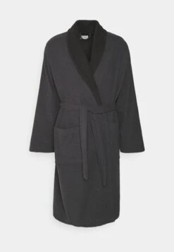 Pier One Shawl Towel Bathrobe - Dressing Gown - Dark Grey -Pier One fc899b7e716e4af0a060b8230c31bf9e